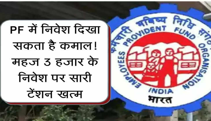 Investment Plan : PF में निवेश दिखा सकता है कमाल! महज 3 हजार के निवेश पर पैसों की टेंशन हो जाएगी खत्म