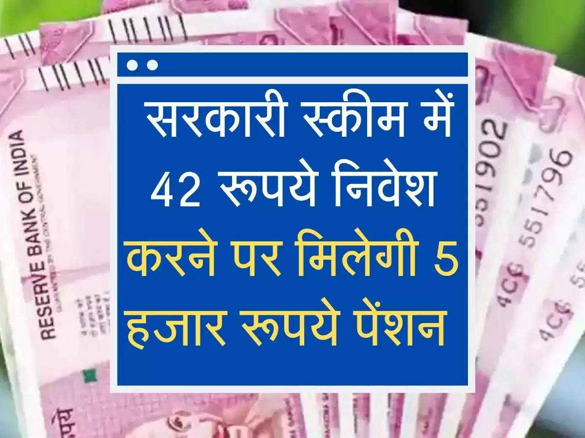 government scheme: सरकारी स्कीम में 42 रूपये निवेश करने पर मिलेगी 5 हजार रूपये पेंशन 