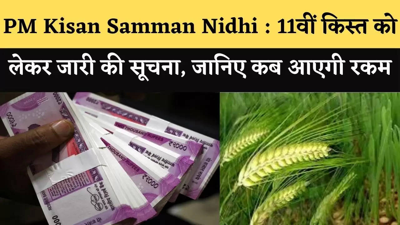 PM Kisan Samman Nidhi : 11वीं किश्त को लेकर जारी की सूचना, जानिए कब आएगी रकम