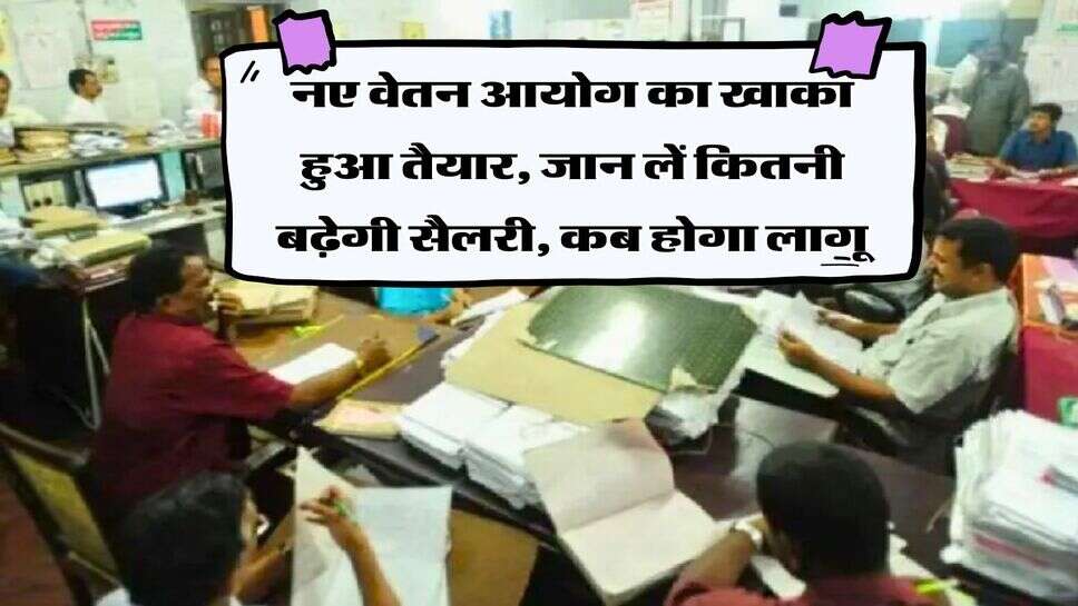 8th pay commission : नए वेतन आयोग का खाका हुआ तैयार, जान लें कितनी बढ़ेगी सैलरी, कब होगा लागू