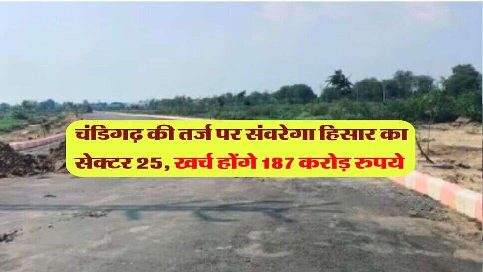 चंडिगढ़ की तर्ज पर संवरेगा हिसार का सेक्टर 25, खर्च होंगे 187 करोड़ रुपये&nbsp;