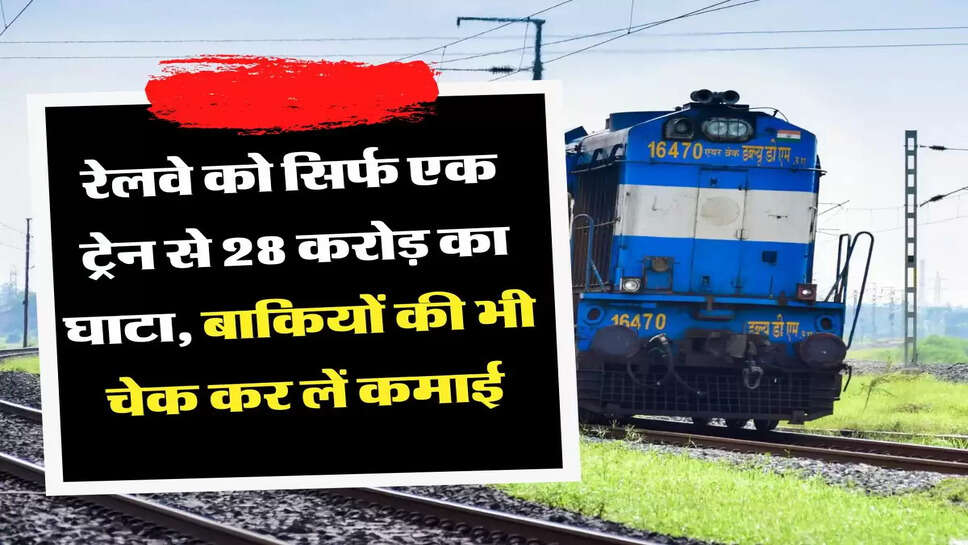 रेलवे को सिर्फ एक ट्रेन से 28 करोड़ का घाटा, बाकियों की भी चेक कर लें कमाई