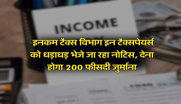 Income Tax Notice : इनकम टैक्स विभाग इन टैक्सपेयर्स को धड़ाधड़ भेजे जा रहा नोटिस, देना होगा 200 फीसदी जुर्माना