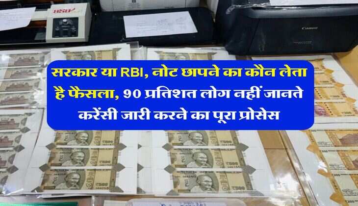Indian Currency : सरकार या RBI, नोट छापने का कौन लेता है फैसला, 90 प्रतिशत लोग नहीं जानते करेंसी जारी करने का पूरा प्रोसेस