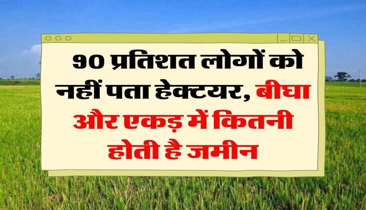 Property Knowledge:  90 प्रतिशत लोगों को नहीं पता हेक्टयर, बीघा और एकड़ में कितनी होती है जमीन