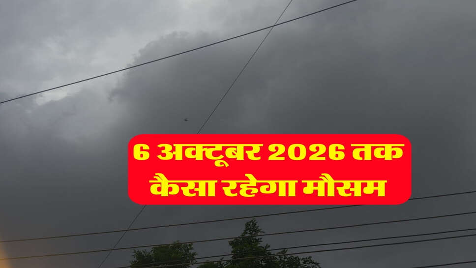6 अक्टूबर 2026 तक कैसा रहेगा मौसम
