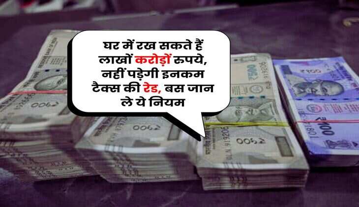 Income Tax Raid : घर में रख सकते हैं लाखों करोड़ों रुपये, नहीं पड़ेगी इनकम टैक्स की रेड, बस जान ले ये नियम