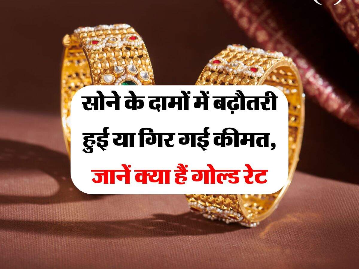 Gold Rate : सोने के दामों में बढ़ौतरी हुई या गिर गई कीमत, जानें क्या हैं गोल्ड रेट