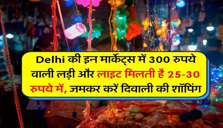 Delhi की इन मार्केट्स में 300 रुपये वाली लड़ी और लाइट मिलती है 25-30 रुपये में, जमकर करें दिवाली की शॉपिंग