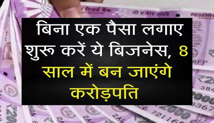 business idea: बिना एक पैसा लगाए शुरू करें ये बिजनेस, 8 साल में बन जाएंगे करोड़पति 
