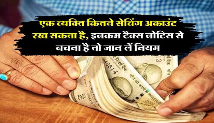 Income Tax : एक व्यक्ति कितने सेविंग अकाउंट रख सकता है, इनकम टैक्स नोटिस से बचना है तो जान लें नियम