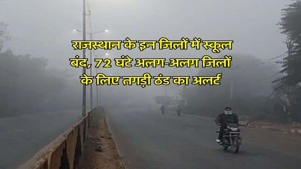 Rajasthan ka Weather : राजस्थान के इन जिलों में स्कूल बंद, 72 घंटे अलग-अलग जिलों के लिए तगड़ी ठंड का अलर्ट