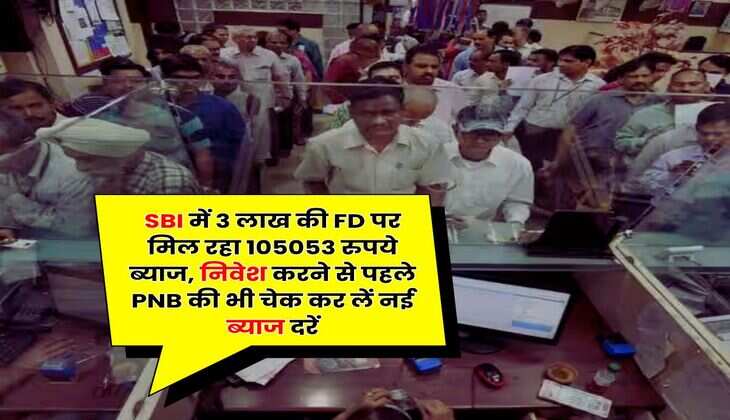 SBI में 3 लाख की FD पर मिल रहा 105053 रुपये ब्याज, निवेश करने से पहले PNB की भी चेक कर लें नई ब्याज दरें