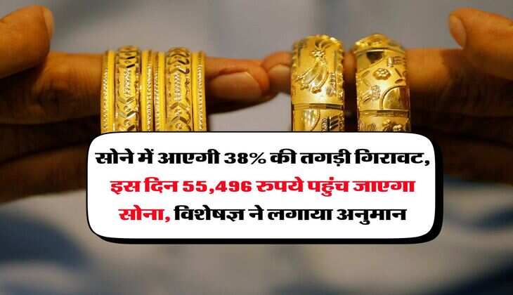 Gold Price : सोने में आएगी 38% की तगड़ी गिरावट, इस दिन 55,496 रुपये पहुंच जाएगा सोना, विशेषज्ञ ने लगाया अनुमान