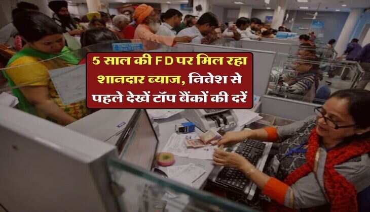 5 साल की FD पर मिल रहा शानदार ब्याज, निवेश से पहले देखें टॉप बैंकों की दरें