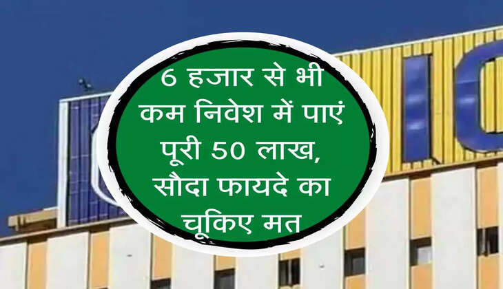 LIC Scheme : 6 हजार से भी कम निवेश में पाएं पूरी 50 लाख, सौदा फायदे का चूकिए मत