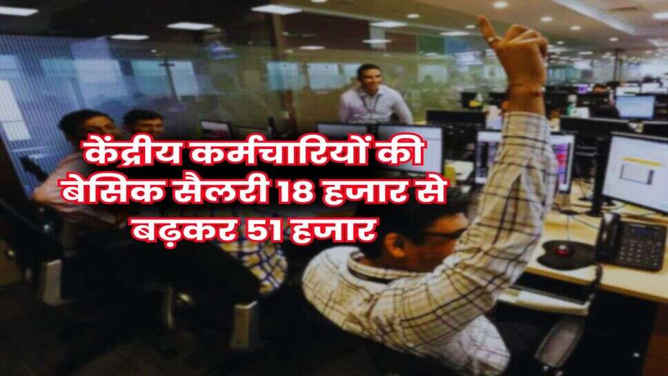 Salary Hike : केंद्रीय कर्मचारियों की बेसिक सैलरी 18 हजार से बढ़कर 51 हजार