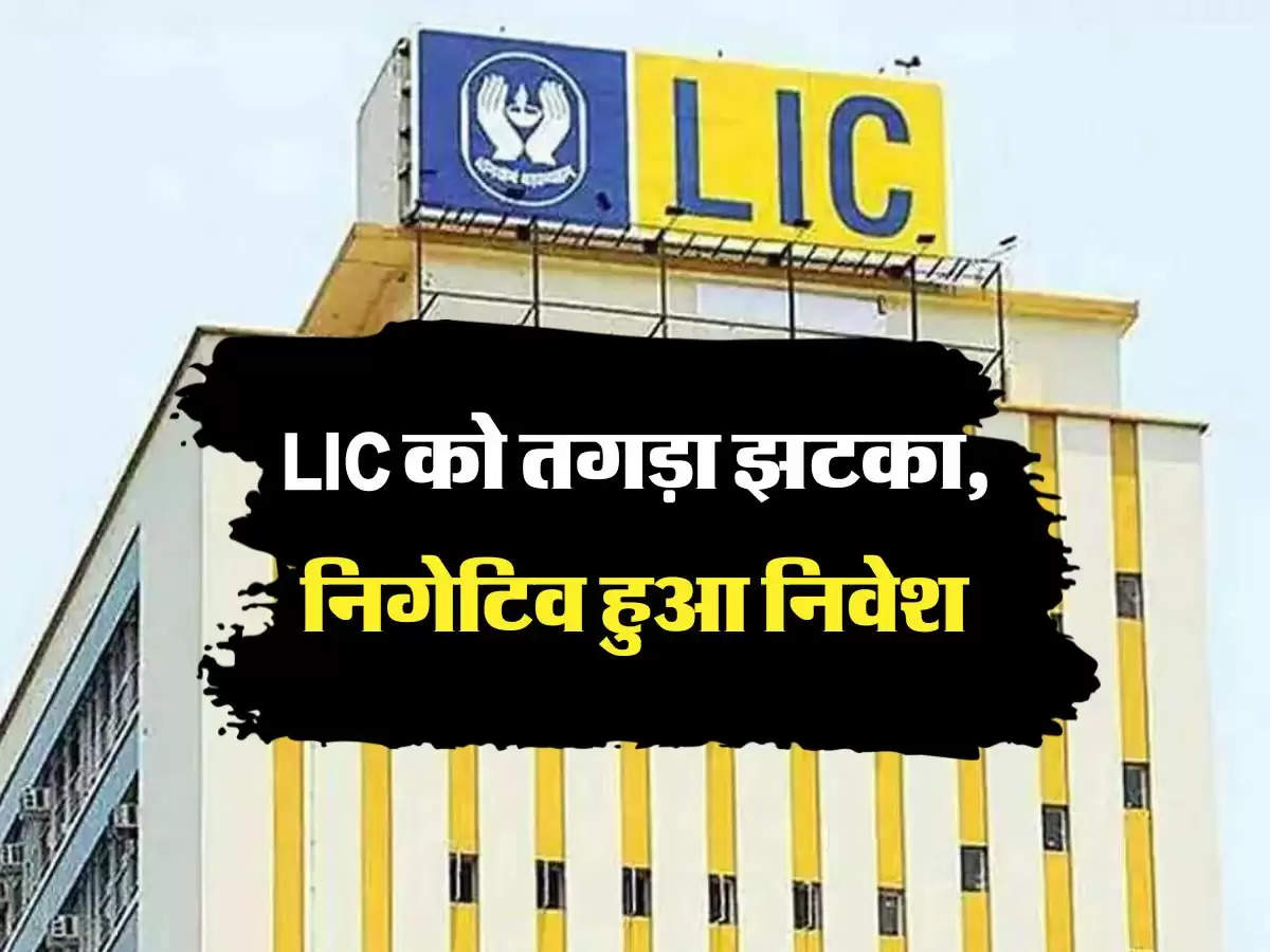 LIC को तगड़ा झटका, निगेटिव हुआ निवेश