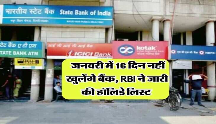 Bank Holiday 2026 : जनवरी में 16 दिन नहीं खुलेंगे बैंक, RBI ने जारी की हॉलिडे लिस्ट&nbsp;